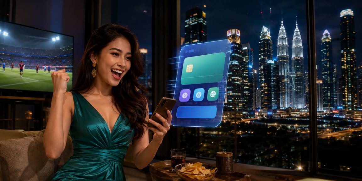 Pengguna di Kuala Lumpur bermain kasino dalam talian myboss88 melalui telefon pintar